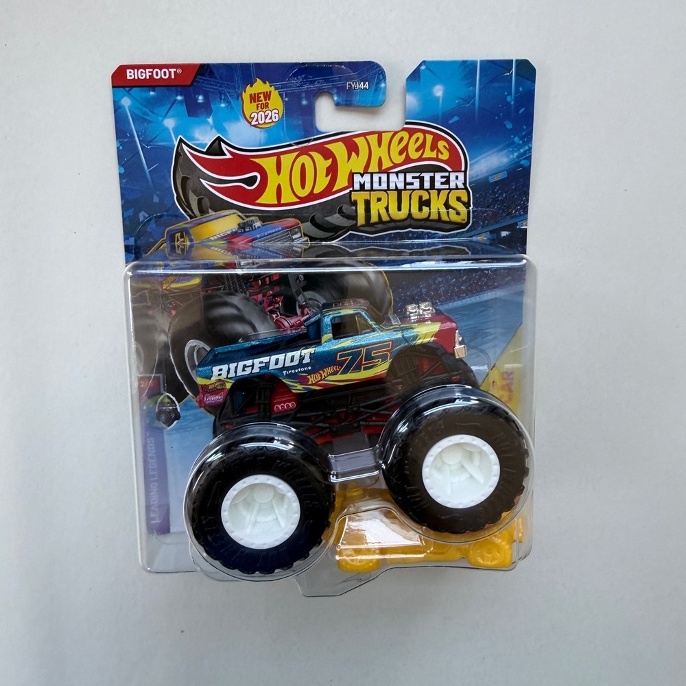 Hot Wheels Monster Trucks Bigfoot 75 Leading Legends Blue Diecast FYJ44 New‎